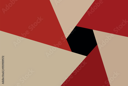 Abstract Brown and Deep Red Neutral Overlapping Light Hexagon Mesh Vector Background – Modern Luxury Futuristic Technology Style with Geometric Gradient Layers Digital Design Illustration