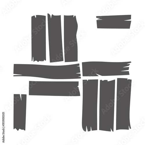 Dark gray wooden planks arranged in abstract pattern timber texture