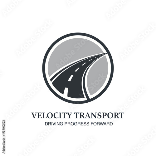 Velocity Transport Logo Roadway Graphic Design.