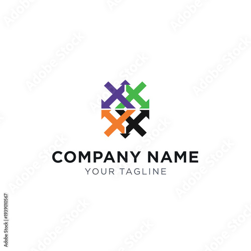 Free Download Colorful Arrows Logo Design Template. - GFXLoad