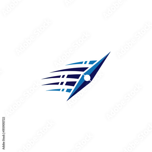 Blue Abstract Logo Design Element.