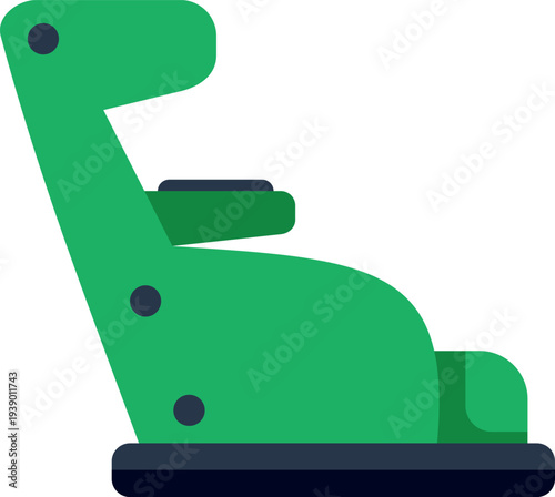Bright green dinosaur amusement ride for children shown on a clean white background