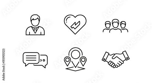 Profile And Community Connection Symbols Showing Social Networking Features