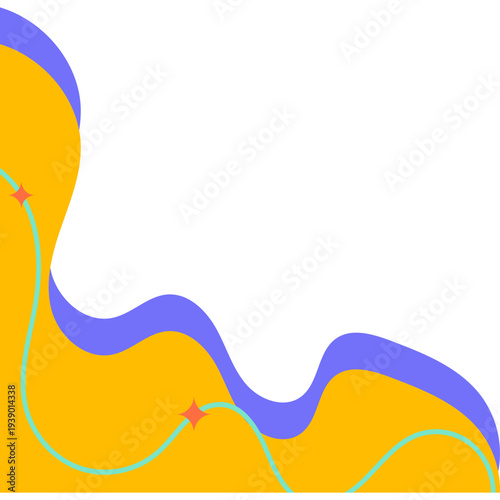 Abstract Wavy Background Border