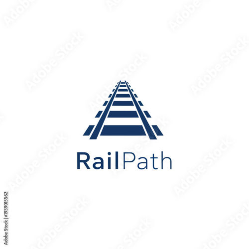 Railway Tracks Converging into Logo Design.