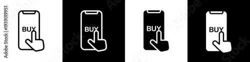 Buy black and white icon design concept