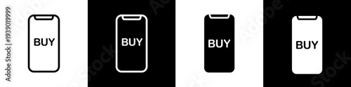 Buy black and white icon design concept