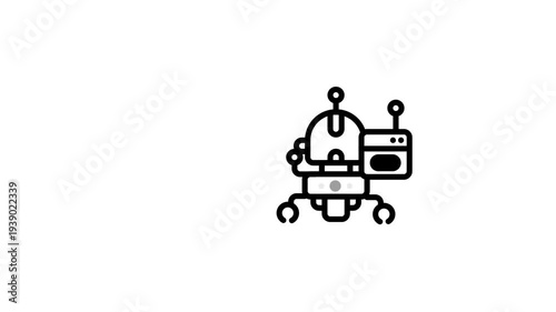 icon motion graphic smart robot