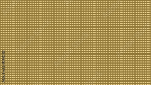 Abstract grid pattern with evenly spaced yellow squares on brown background uniform repetitive geometric digital artwork design