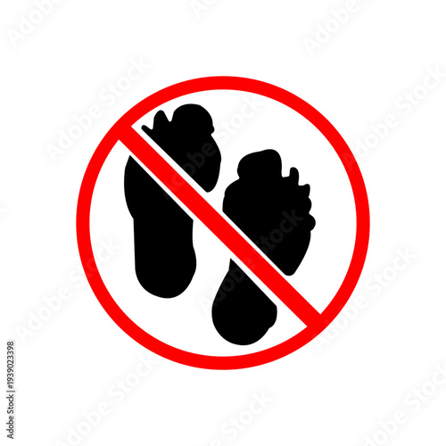 Do Not Cross silhouette icon design template
