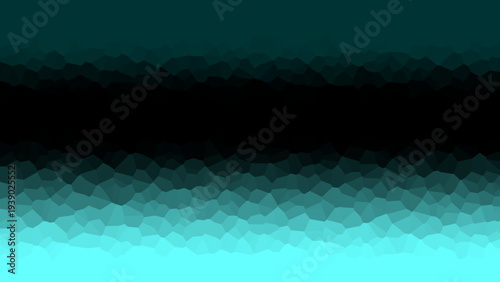 A gradient background with a mosaic pattern in shades of teal and black