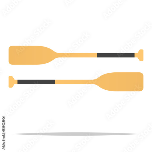 Wooden oars icon vector isolated illustration