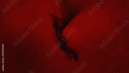 3d animation of an evil flying creature, built from particles