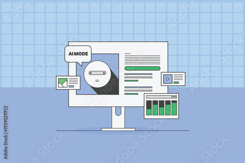 An AI powered search engine uses generative technology to create content summaries, including text, images and videos based on a user's query in AI mode.