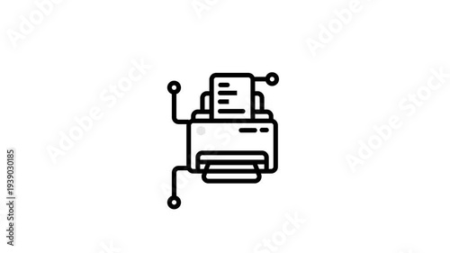 icon motion graphic smart printer