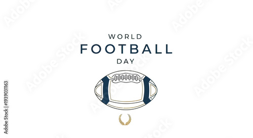 Illustration of American Football for World Football Day.