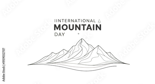 International Mountain Day Illustration Mountain Peaks.