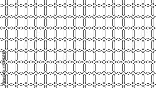 Vector seamless geometric pattern. Modern thin hexagon grid texture.