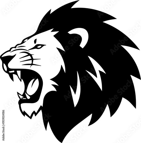 lion with angry mood