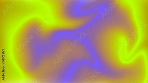 Abstract vibrant swirl gradient pattern with yellow purple blue hues fluid wave-like motion heatmap simulation digital artwork design