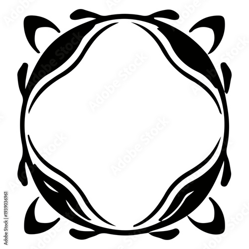 Black Art Nouveau Frame