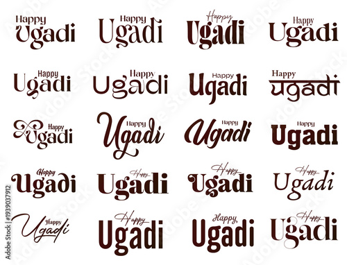 Happy Ugadi PNG Transparent Combo 