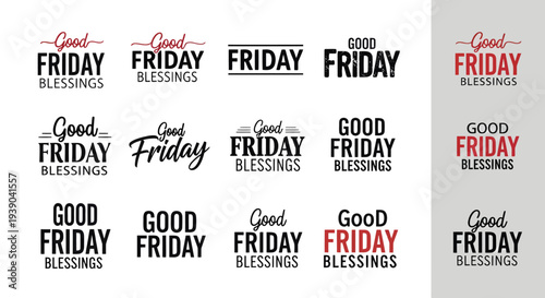 Good friday blessings quotes and typography designs