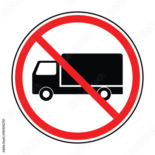 no trucks entry prohibition sign