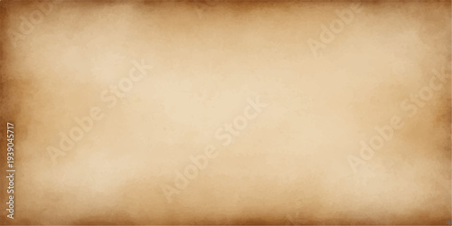 A blank vintage parchment sheet featuring a stained grunge texture and aged brown paper pattern for an antique retro design