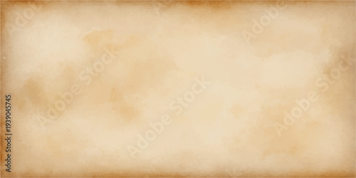 Antique brown parchment with a stained grunge texture creates a vintage aged paper background perfect for a blank retro page design on a worn surface