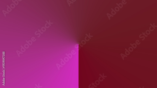 Abstract magenta maroon gradient corner perspective with vanishing point depth creating three-dimensional spatial digital artwork