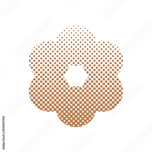 Halftone Dot Pattern Abstract Pop Art Shape Illustration