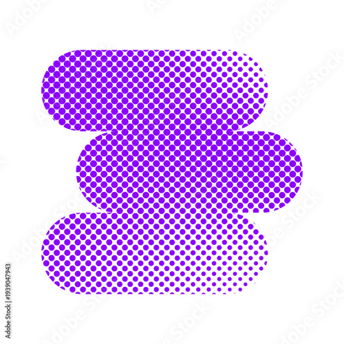 Halftone Dot Pattern Abstract Pop Art Shape Illustration