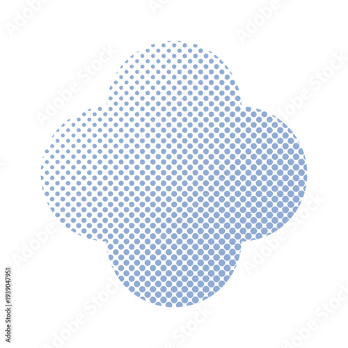 Halftone Dot Pattern Abstract Pop Art Shape Illustration