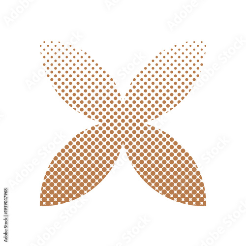 Halftone Dot Pattern Abstract Pop Art Shape Illustration