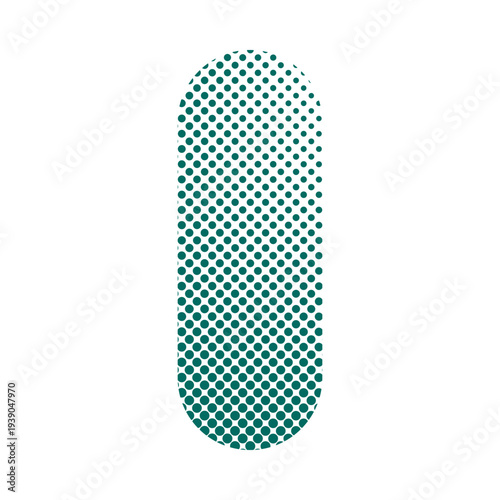 Halftone Dot Pattern Abstract Pop Art Shape Illustration