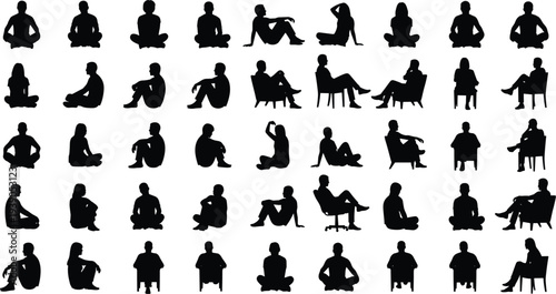 Large Silhouette Collection Featuring Sheep Ram Gardening Workers Baker Chefs French Fries Victorian Dancers And People Sitting For Agriculture Food And Lifestyle Design Projects