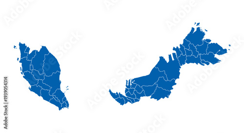 Map of united states and canada with state and provincial borders