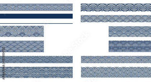 Closeup of textured blue and white striped fabric pattern design