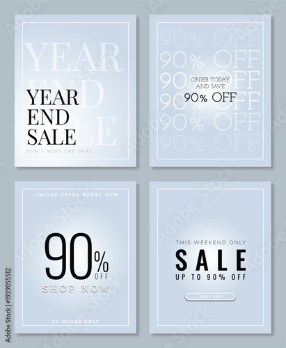 fashion-sale-template-set-vector