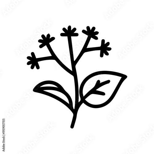 Abstract Botanical Outline Icon