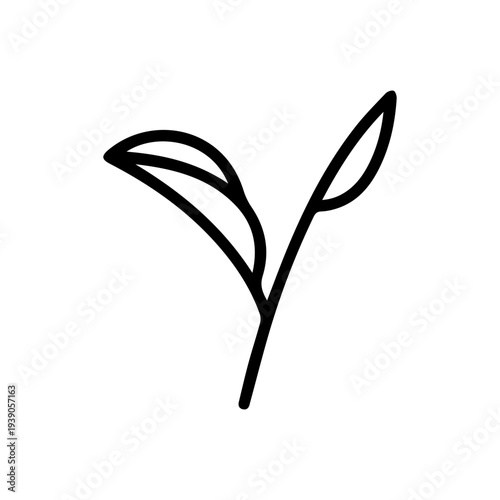 Green sprout line art icon