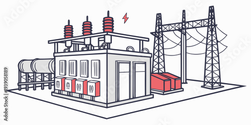 Industrial facility showcasing power generation and chemical processing equipment