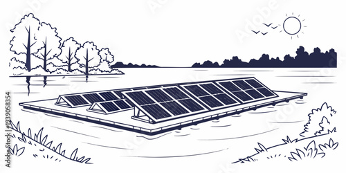 A tranquil rural scene featuring a greenhouse filled with neatly arranged plants under the moonlight