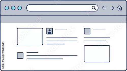Website Wireframe UI Layout for Web Development and Design Planning