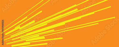 speed orange yellow light lines isolated on background stripe and radial effect style for manga speed frame, superhero action, explosion background