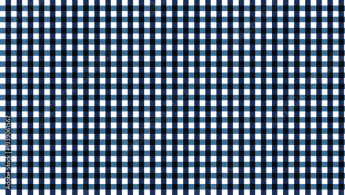 Minimal Dark Blue Gingham Checkered Pattern Background, Seamless Square Fabric Texture for Textile, Tablecloth and Retro Design