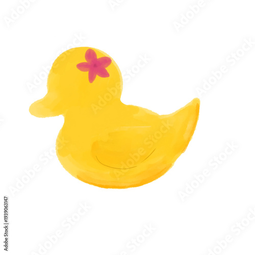 Rubber duck with flower 