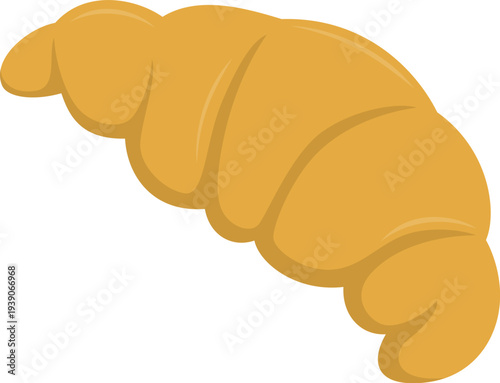 Golden Croissant Pastry Icon