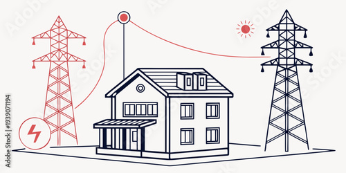 Power outage affecting a residential home with electrical infrastructure issues